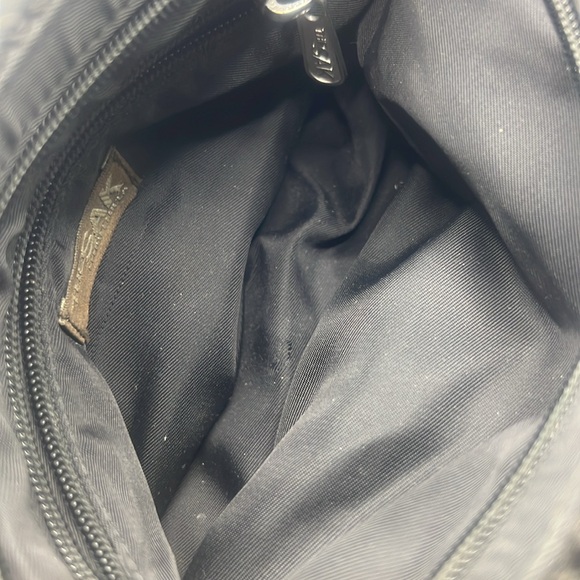 The Sak Elliot Lucca black crocheted mini top handle bag/purse small size zipper - Picture 7 of 16